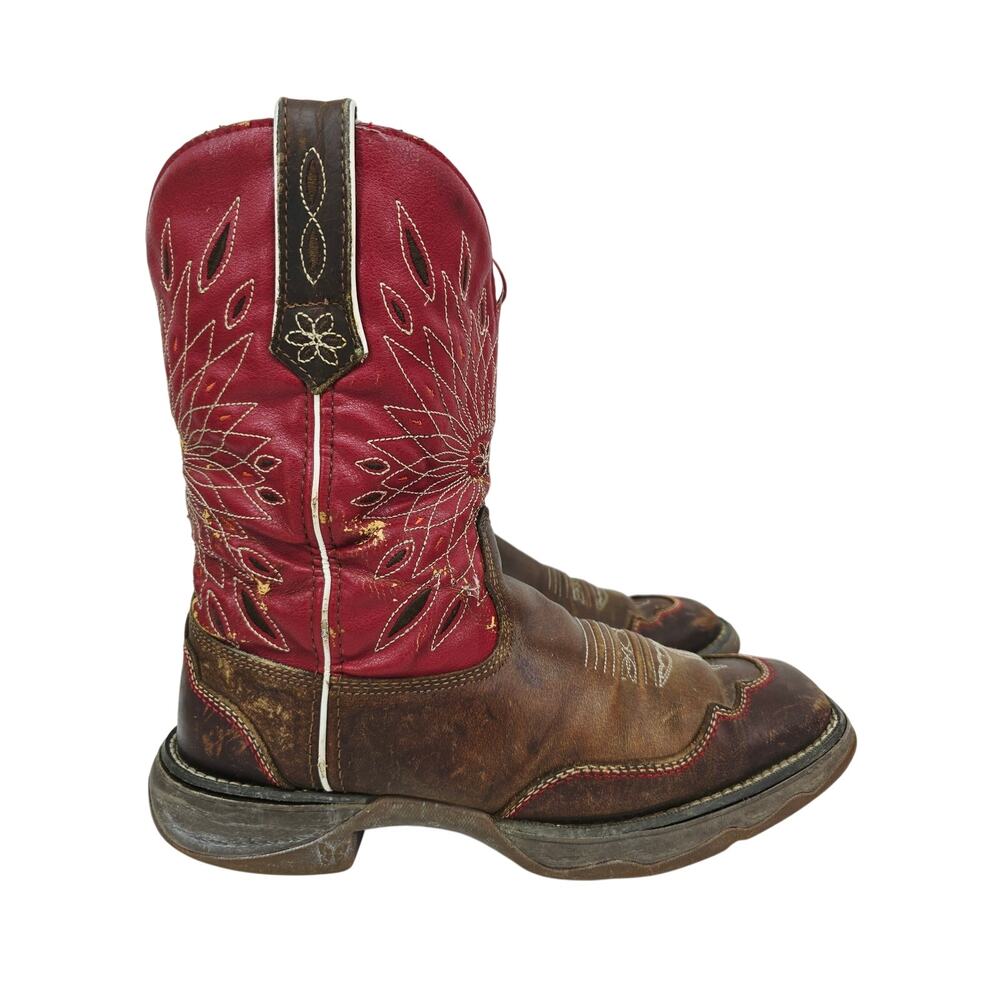 Durango Women's Western Leather Boots Red 8.5